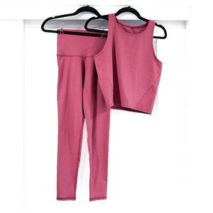 Barre3 Matching Yoga Set in Rose - Medium Top and Small Bottoms